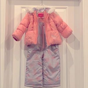 London fog pretty snow bib with jacket